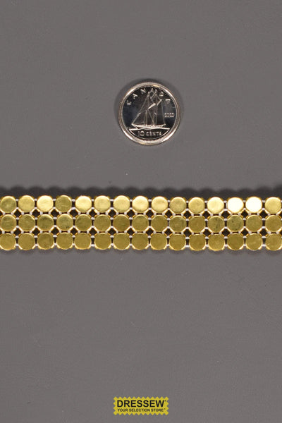 4.9mm Crystal Rhinestones 3 Rows with Gold Flat Back