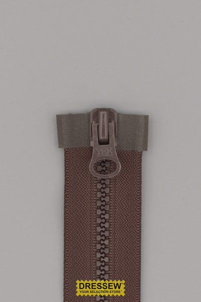 #5 2-Way Vislon Separating Zipper 63cm (25") Brown
