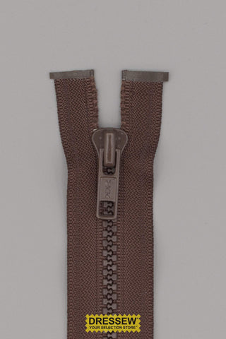 #5 2-Way Vislon Separating Zipper 63cm (25") Brown