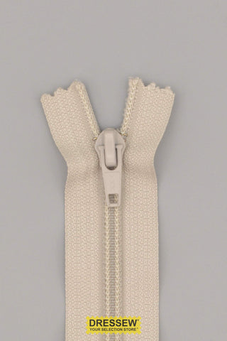 #5 Closed End Zipper 16.5cm (6-1/2") Cement Grey