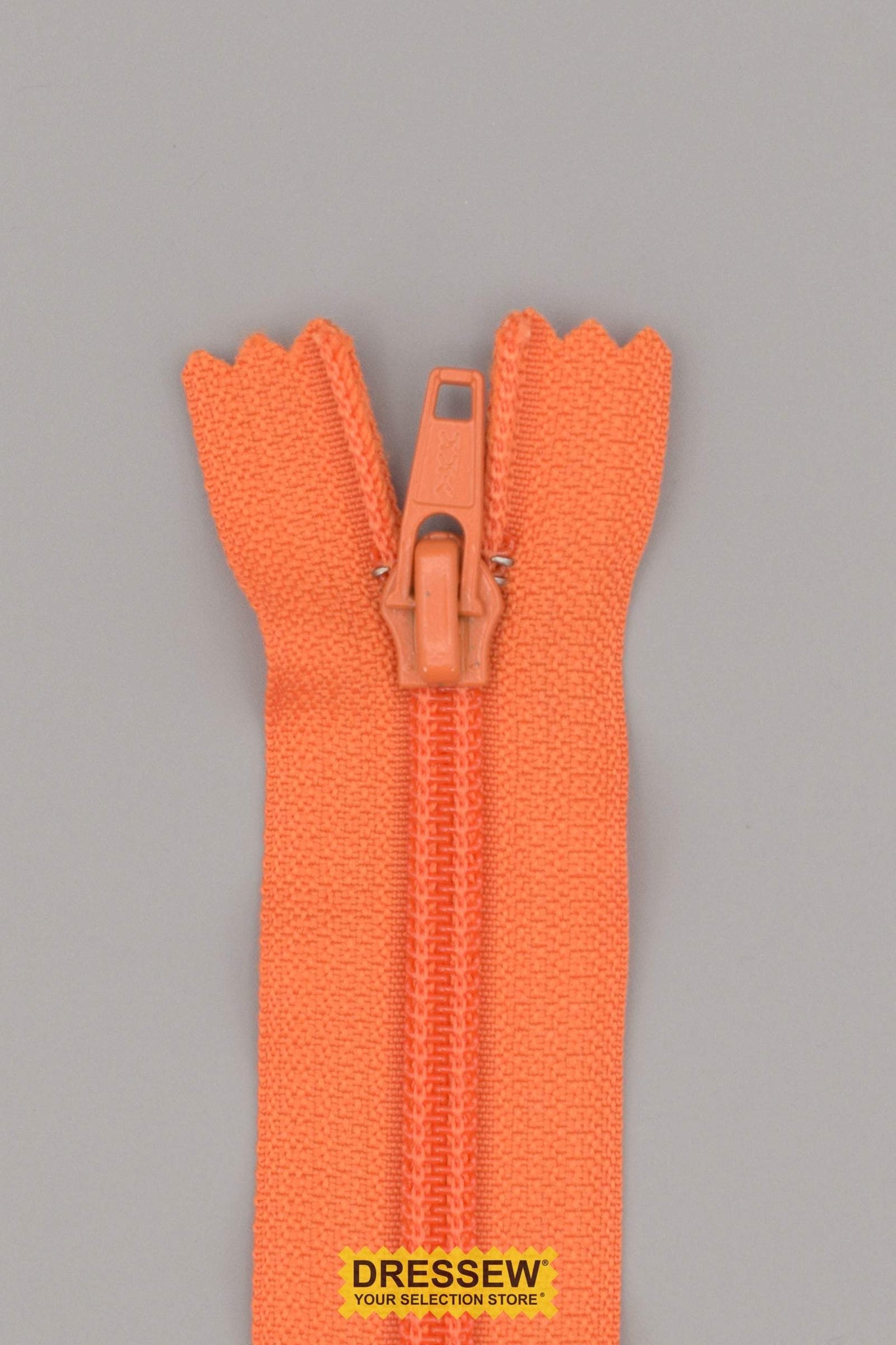 #5 Closed End Zipper 16.5cm (6-1/2") Orange