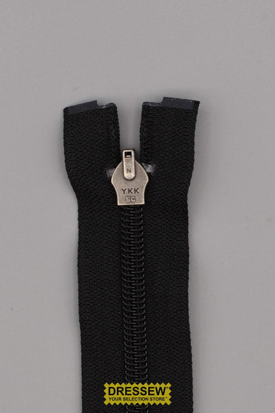 #5 Hidden Reverse Coil Separating Zipper 58cm (23") Black