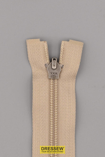 #5 Hidden Reverse Coil Separating Zipper 60cm (24") Light Beige
