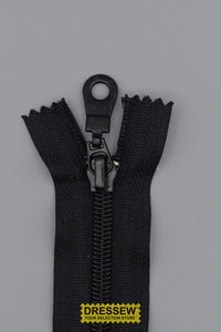 #5 Medium Coil Closed End Zipper 18cm (7") Black