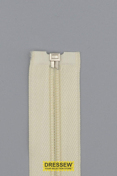 #5 Medium Coil Separating Zipper 40cm (16") Light Cream