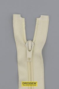 #5 Medium Coil Separating Zipper 40cm (16") Light Cream