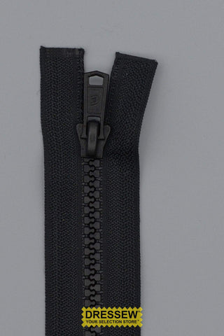 #5 Medium Vislon 2-Way Separating Zipper 105cm (42") Black