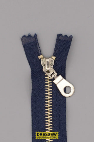 #5 Metal Closed End Zipper 15cm (6") Navy