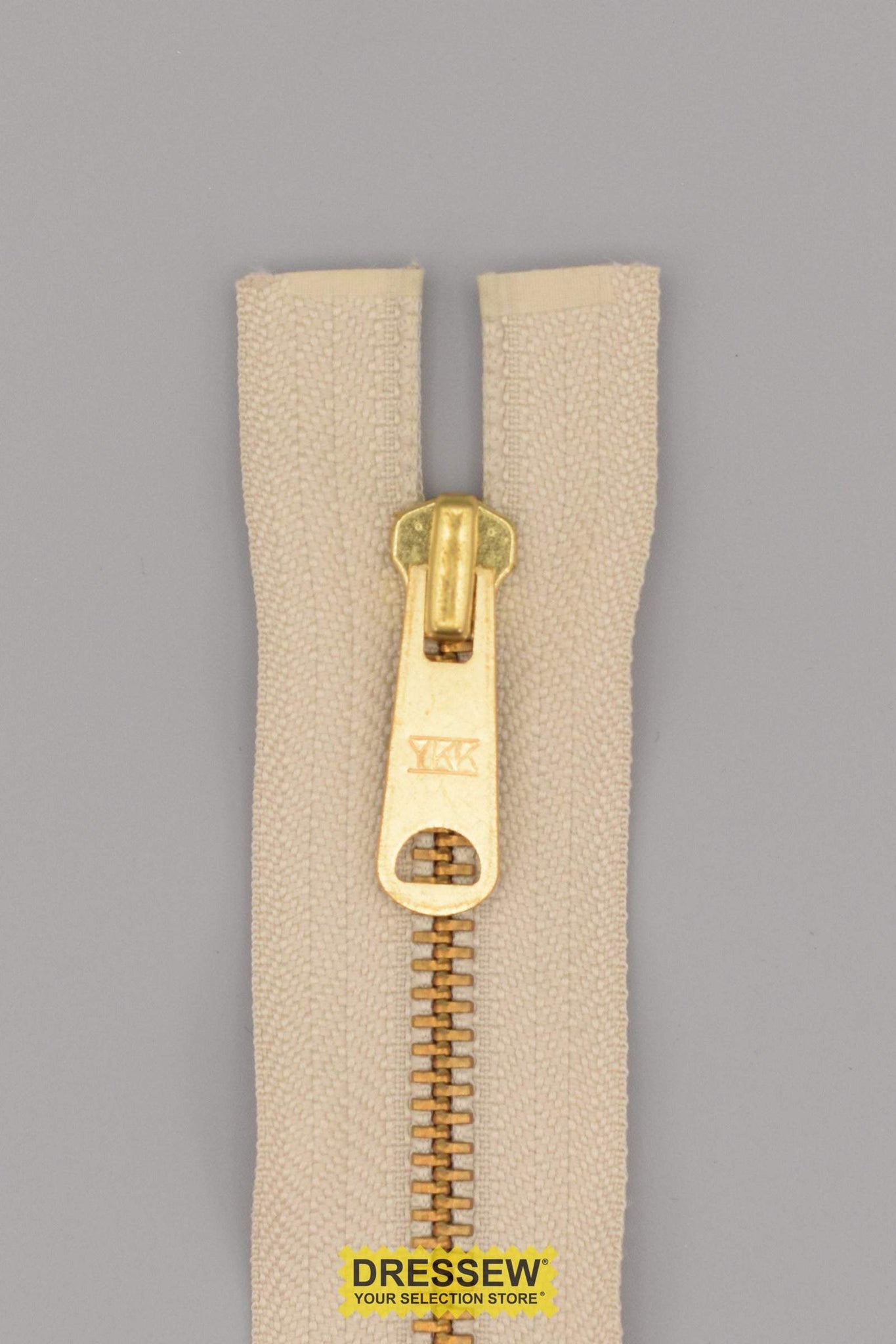 #5 Metal Separating Zipper 40cm (16") Natural