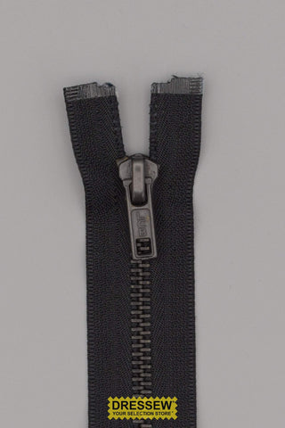#5 Metal Separating Zipper 58cm (23") Black