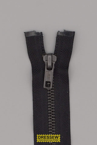 #5 Metal Separating Zipper 60cm (24") Black