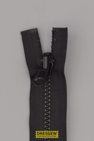 #5 Reversible Vislon Separating Zipper 55cm (22") Black