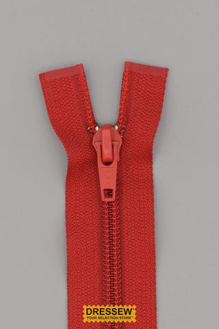 #5 Separating Zipper 75cm (30") Hot Red