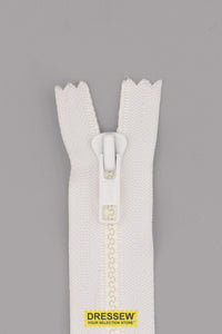 #5 Vislon Closed End Zipper 15cm (6") White