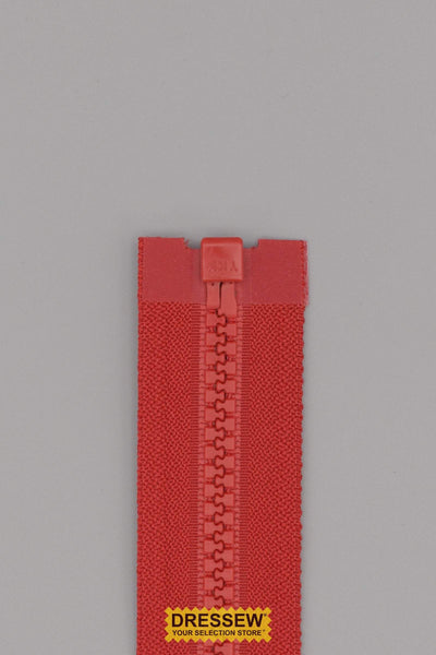 #5 Vislon Separating Zipper 30cm (12") Hot Red