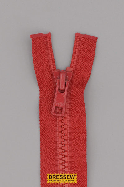 #5 Vislon Separating Zipper 30cm (12") Hot Red