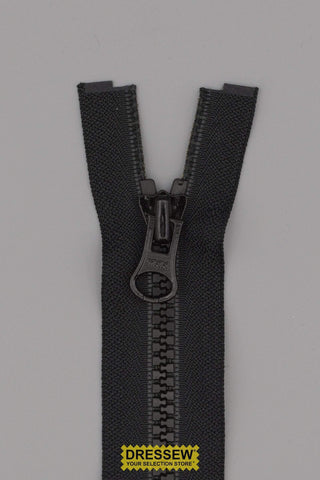 #5 Vislon Separating Zipper 55cm (22") Black