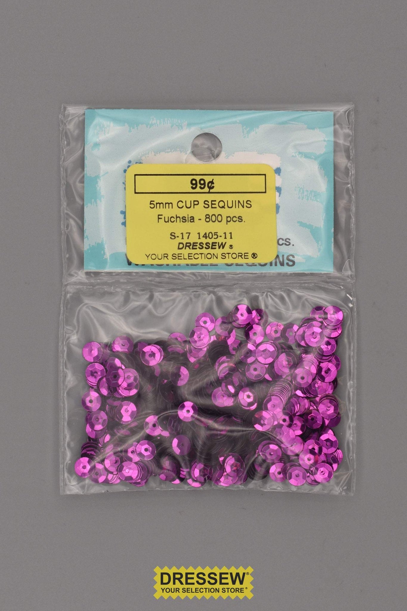 5mm Cup Sequins Fuchsia