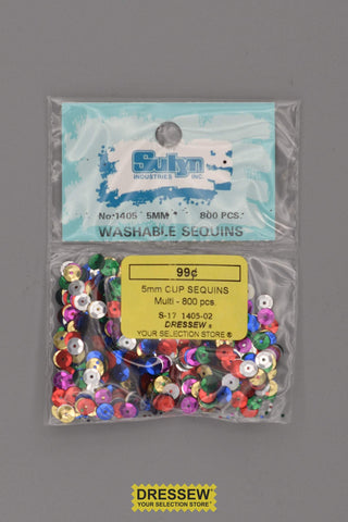 5mm Cup Sequins Multi