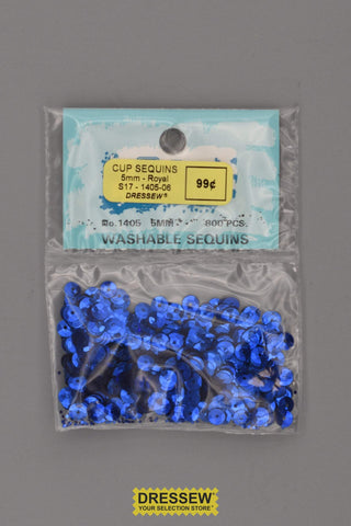 5mm Cup Sequins Royal