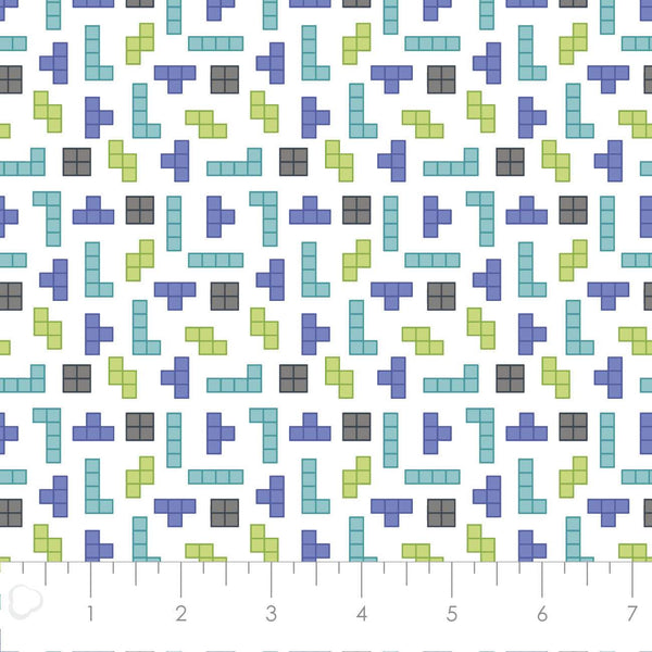 80's Arcade Blocks White / Multi