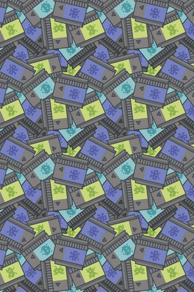 80's Arcade Game Cartridges Grey / Multi