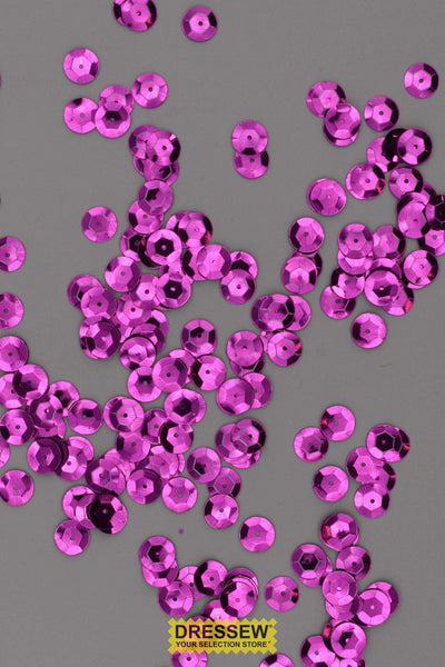 8mm Cup Sequins Fuchsia