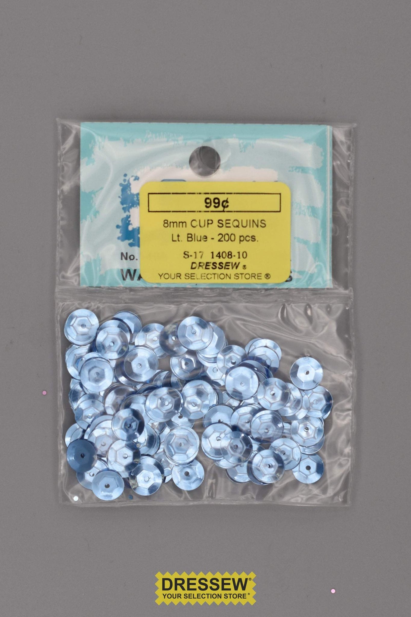 8mm Cup Sequins Light Blue