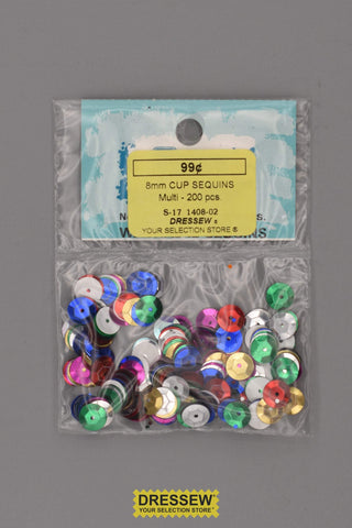 8mm Cup Sequins Multi