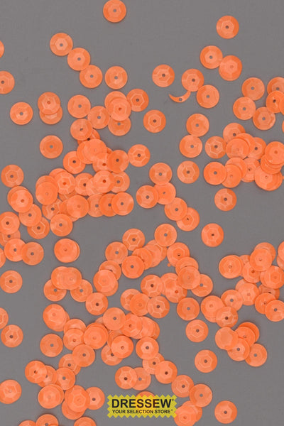 8mm Cup Sequins Orange Neon
