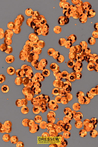 8mm Cup Sequins Orange