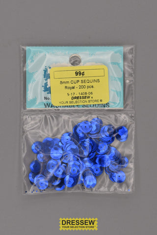 8mm Cup Sequins Royal