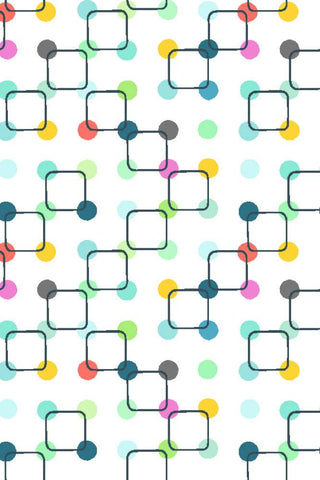 A Day Away Connect The Dots By Renee Fly For Cotton + Steel Cool Aqua