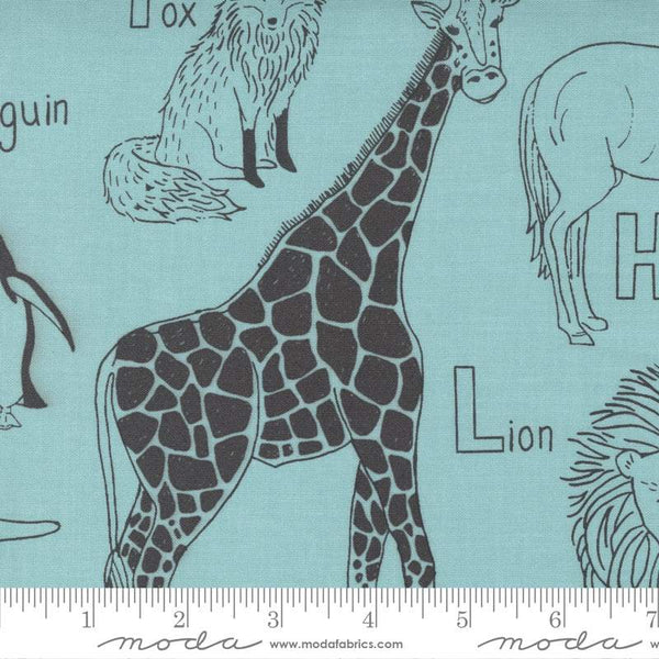ABC XYZ Animal Kingdom By Stacy Iest Hsu For Moda Aqua