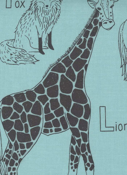 ABC XYZ Animal Kingdom By Stacy Iest Hsu For Moda Aqua