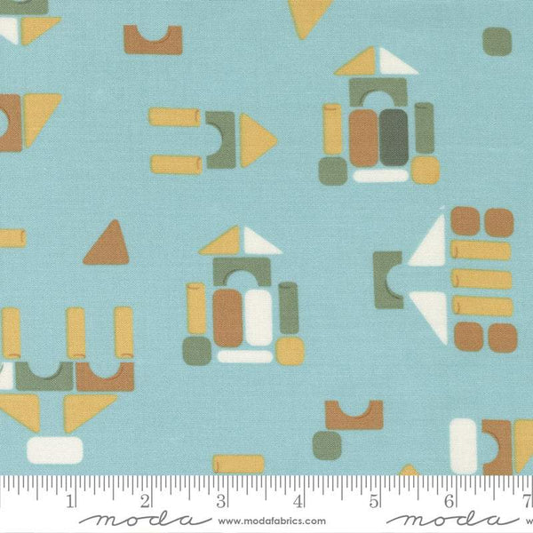ABC XYZ Wood Block By Stacy Iest Hsu For Moda Aqua