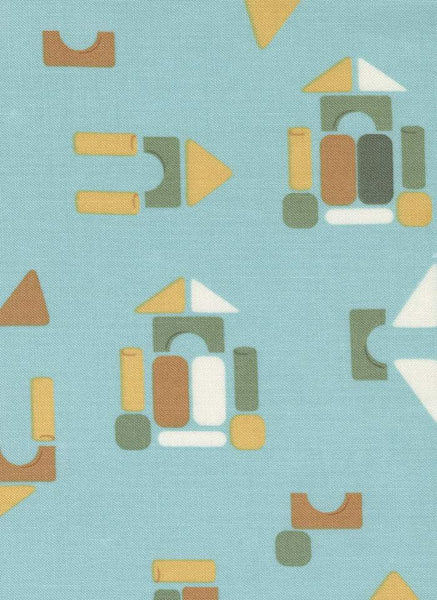 ABC XYZ Wood Block By Stacy Iest Hsu For Moda Aqua