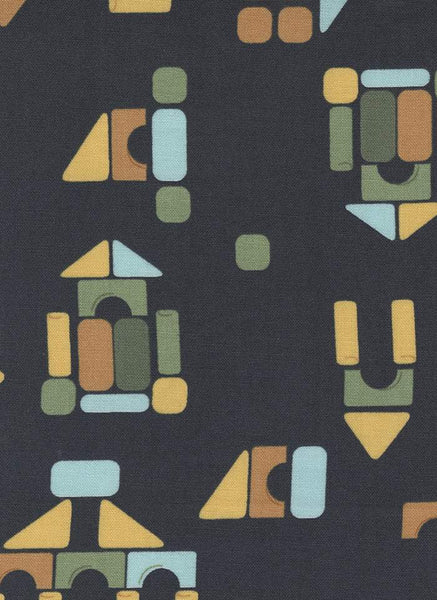 ABC XYZ Wood Block By Stacy Iest Hsu For Moda Black