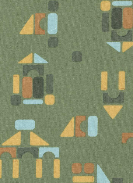 ABC XYZ Wood Block By Stacy Iest Hsu For Moda Green