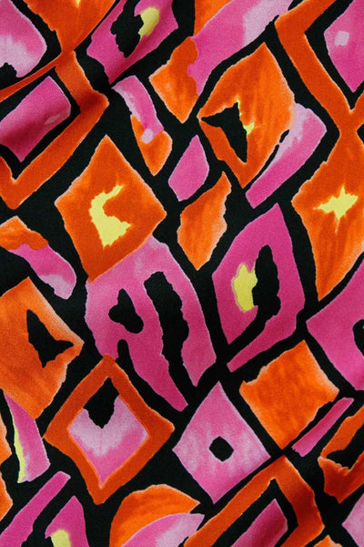 Abstract Diamond Rayon Fuchsia / Orange