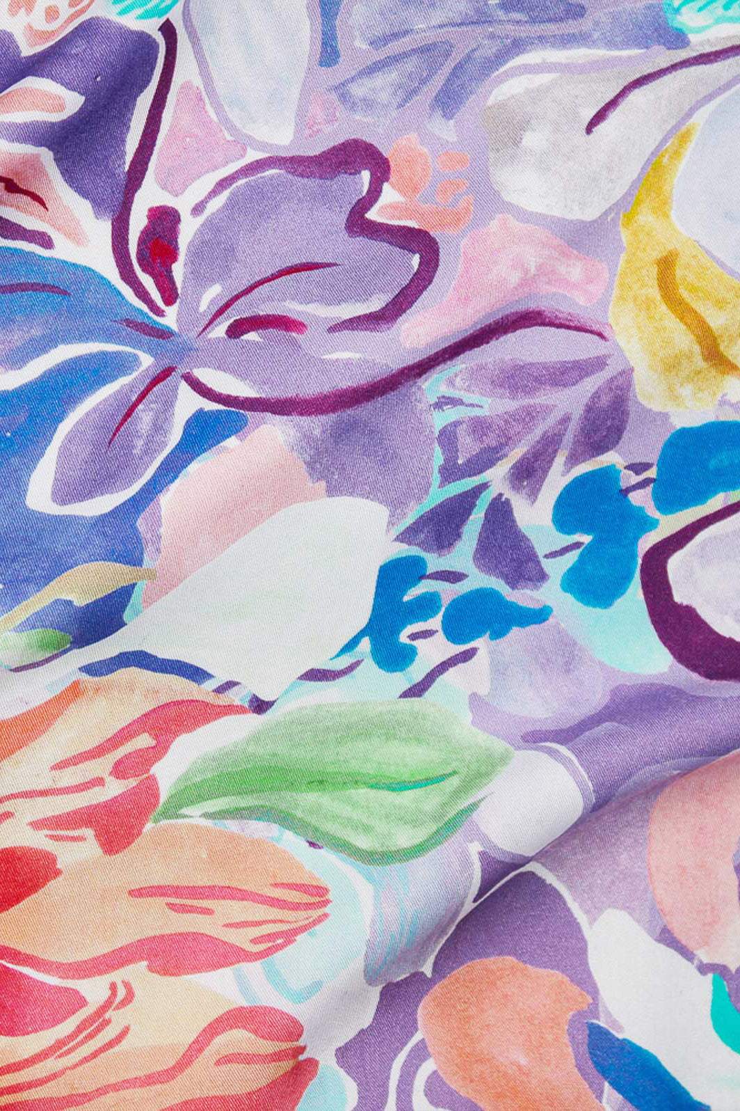 Abstract Flowers Taylor Twill Lilac Multi