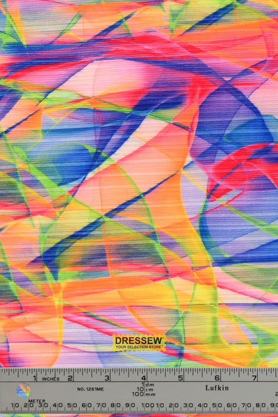 Abstract Pleated Knit Multi