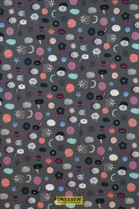 Across The Universe Stars & Clouds For Cotton + Steel Dark Grey