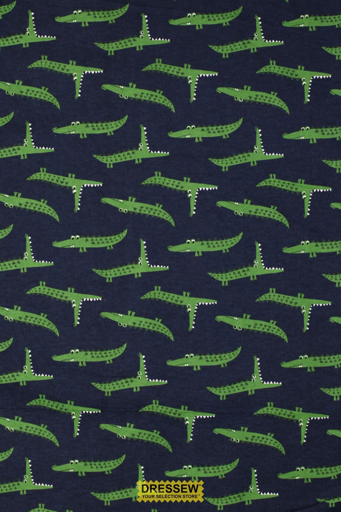 Alligator Flannelette Navy / Green