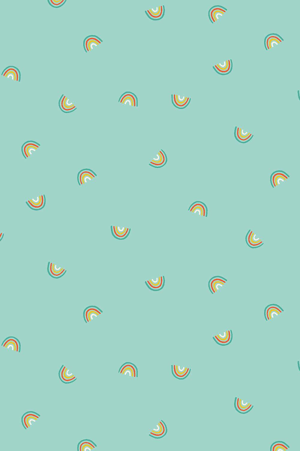Always Look For Rainbows By Cotton + Steel Refreshing Teal