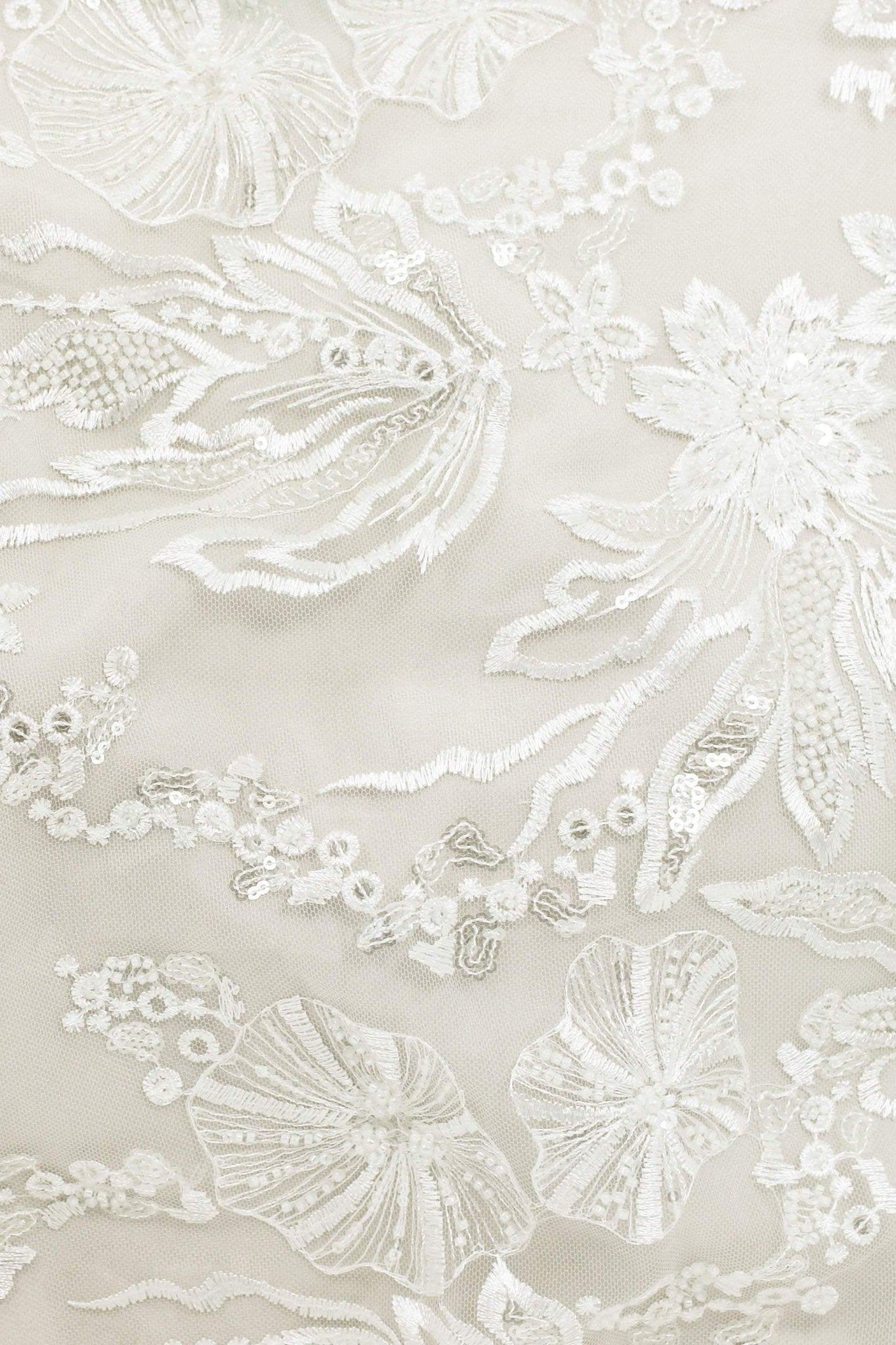 Amery Sequin & Bead Mesh Ivory