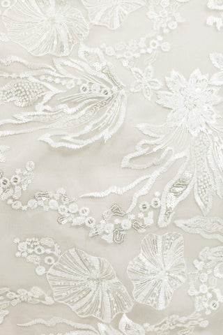 Amery Sequin & Bead Mesh Ivory