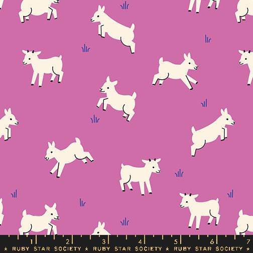 Animal Animal Baby Goats By Ruby Star Society For Moda Heliotrope