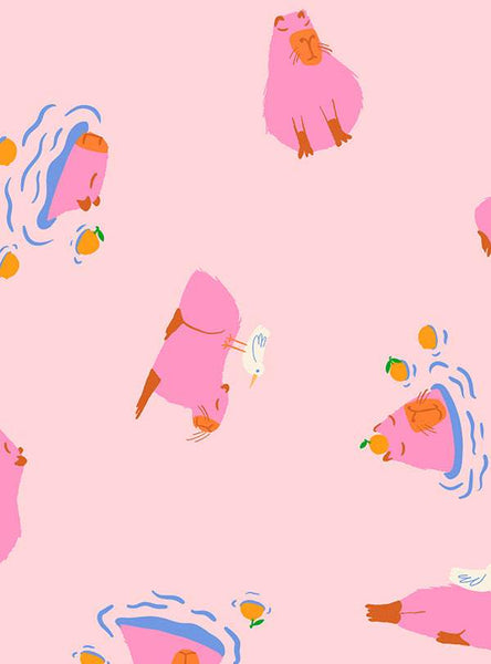 Animal Animal Capybara By Ruby Star Society For Moda Cotton Candy