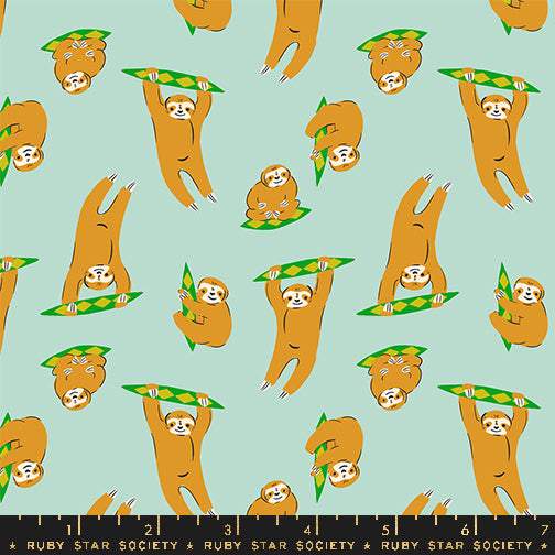 Animal Animal Sloths By Ruby Star Society For Moda Minty